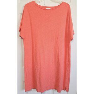 J.Jill Women's XL Peach Short Dolman Sleeve Boat Neck Shift Dress